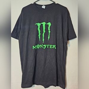 Vintage Single Stitch Monster Graphic T-shirt Made in Mexico Size Large Black
